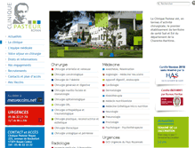 Tablet Screenshot of clinique-pasteur-royan.fr